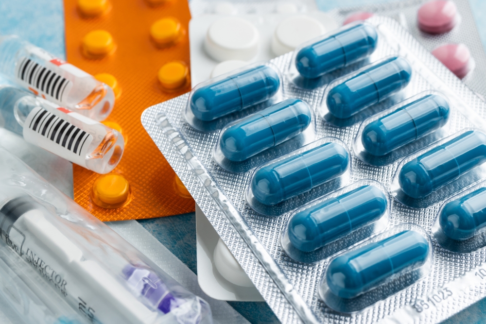 Pile,Of,Various,Capsules,,Pills,And,Tablets,In,A,Blister